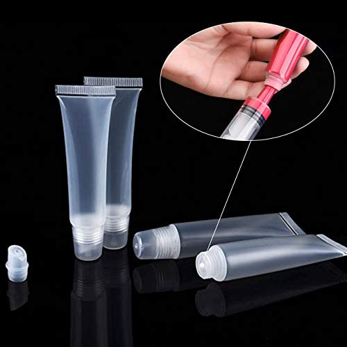Rolybag 22 Pack Empty Lip Gloss Tubes (10ml) - Refillable Soft Squeeze Bottles for DIY Lip Gloss Cosmetics - görsel 4
