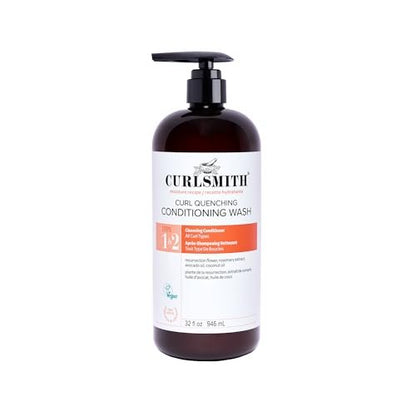 CURLSMITH Curl Quenching Conditioning Wash - Vegan Co-Wash 2-in-1 Conditioner & Shampoo for Wavy, Curly, and Coily Hair (32 oz) Avelisse