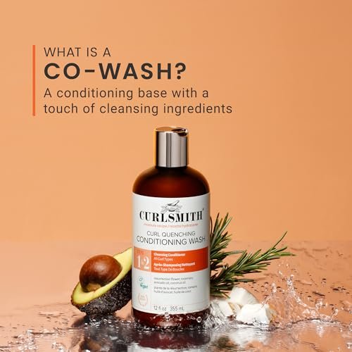 CURLSMITH Curl Quenching Conditioning Wash - Vegan Co-Wash 2-in-1 Conditioner & Shampoo for Wavy, Curly, and Coily Hair (32 oz) Avelisse
