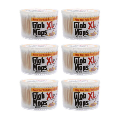 Glob Mops XL Cotton Swabs 6 Pack - 1800 Count Premium Cotton Tips Avelisse
