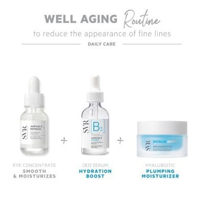 SVR [B3] Concentrate Hydra Plumping Face Serum with Niacinamide and 3 Types of Hyaluronic Acid - Fragrance Free Moisturizing Serum, Reduces Fine Lines, 1 Fl Oz Avelisse