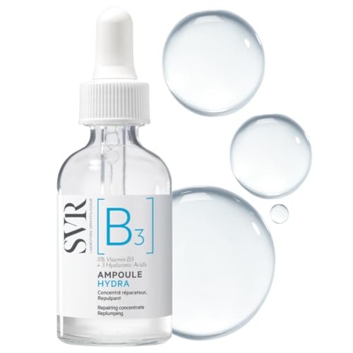SVR [B3] Concentrate Hydra Plumping Face Serum with Niacinamide and 3 Types of Hyaluronic Acid - Fragrance Free Moisturizing Serum, Reduces Fine Lines, 1 Fl Oz Avelisse