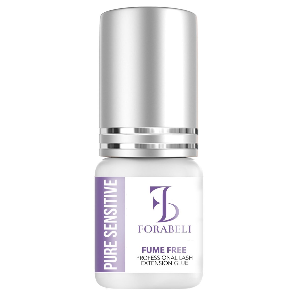 Forabeli Pure Sensitive Eyelash Extension Glue - Fume-Free, 6-7 Second Drying, 4 Weeks Retention, Black 5ml Avelisse