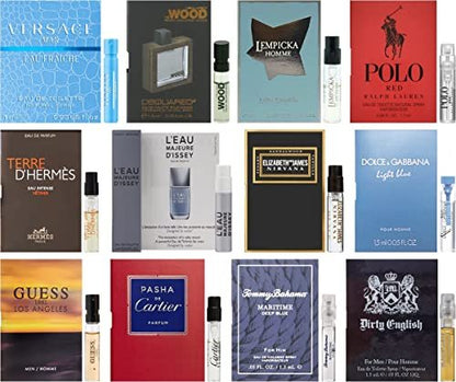 Cologne Designer Fragrance Samples for Men - Sampler Lot x 12 Vials (Pack of 2) Avelisse