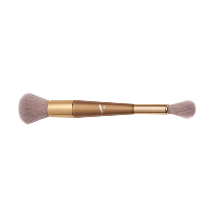 Veil Cosmetics Dual-Ended Concealer & Foundation Brush – 2-in-1 Luxury Vegan Makeup Brush for Powder, Liquid & Creams | Cruelty-Free Synthetic Bristles