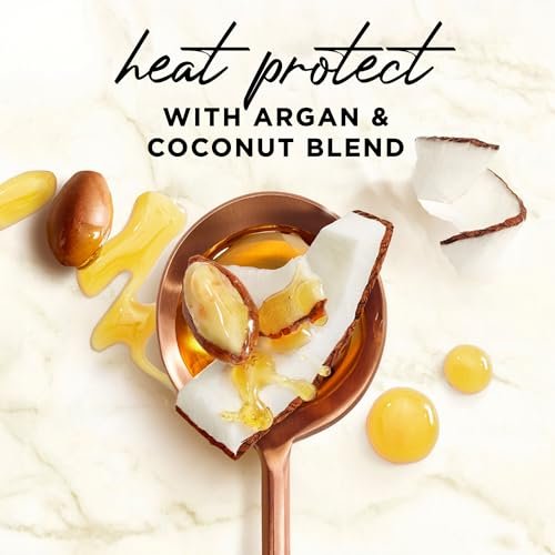Hair Food Coconut & Argan Oil Heat Protectant Leave-In Spray - 450°F Protection, Sulfate-Free, Paraben-Free, for All Hair Types, 6.4 Fl Oz Avelisse