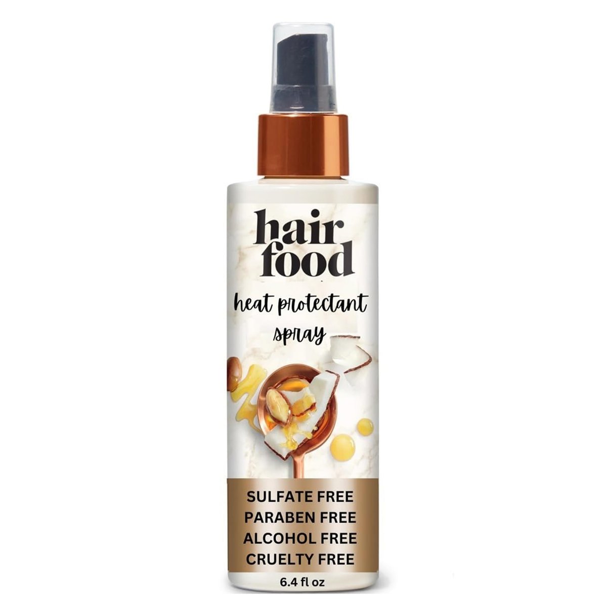 Hair Food Coconut & Argan Oil Heat Protectant Leave-In Spray - 450°F Protection, Sulfate-Free, Paraben-Free, for All Hair Types, 6.4 Fl Oz Avelisse