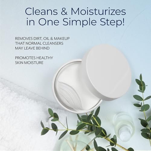 Plexaderm Reset and Replenish Pads with Hyaluronic Acid - Gently Remove Dirt, Oil & Makeup While Hydrating Skin (50 Count) Avelisse