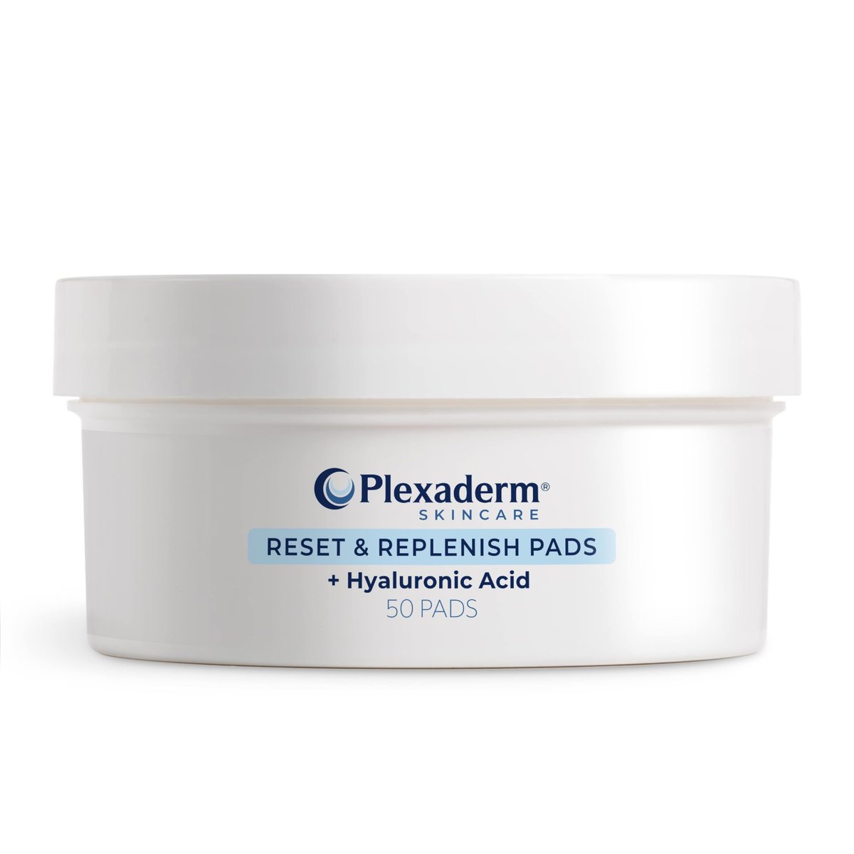 Plexaderm Reset and Replenish Pads with Hyaluronic Acid - Gently Remove Dirt, Oil & Makeup While Hydrating Skin (50 Count) Avelisse