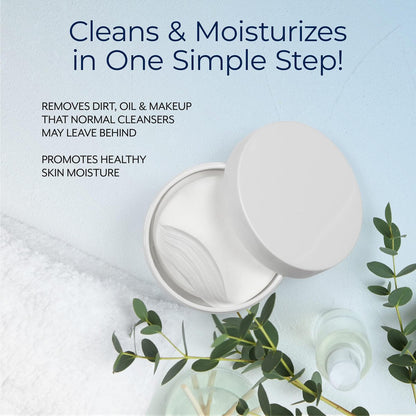 Plexaderm Reset and Replenish Pads with Hyaluronic Acid - Gently Remove Dirt, Oil & Makeup While Hydrating Skin (50 Count) Avelisse