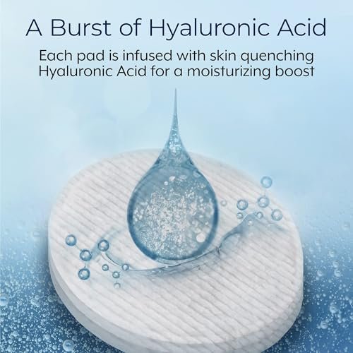Plexaderm Reset and Replenish Pads with Hyaluronic Acid - Gently Remove Dirt, Oil & Makeup While Hydrating Skin (50 Count) Avelisse