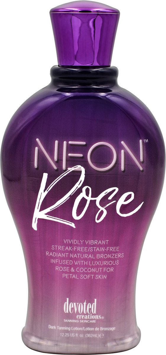 Devoted Creations Neon Rose Tanning Lotion with Natural Bronzers, 12.25 oz Avelisse