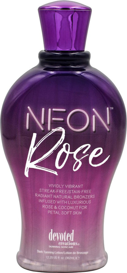 Devoted Creations Neon Rose Tanning Lotion with Natural Bronzers, 12.25 oz Avelisse