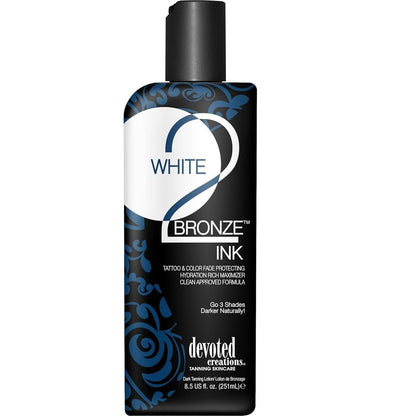 Devoted Creations White 2 Bronze Ink Tattoo and Color Fade Protecting Tanning Lotion - 8.5 oz Avelisse