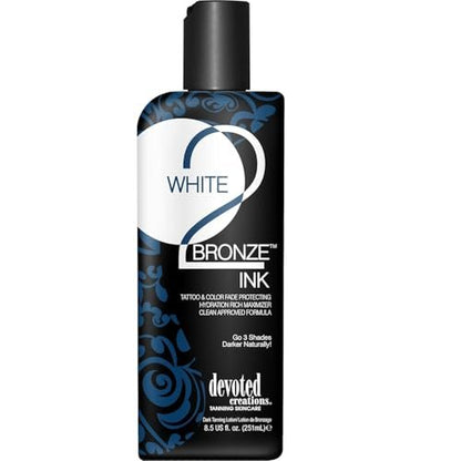 Devoted Creations White 2 Bronze Ink Tattoo and Color Fade Protecting Tanning Lotion - 8.5 oz Avelisse