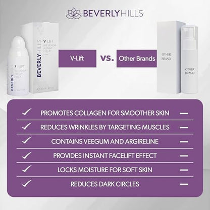 Beverly Hills V-Lift Instant Eye Lift & Eye Tuck Bee Venom Serum – 30mL (120-Day Supply) for Puffy Eyes, Dark Circles, Wrinkles & Under Eye Bags Avelisse