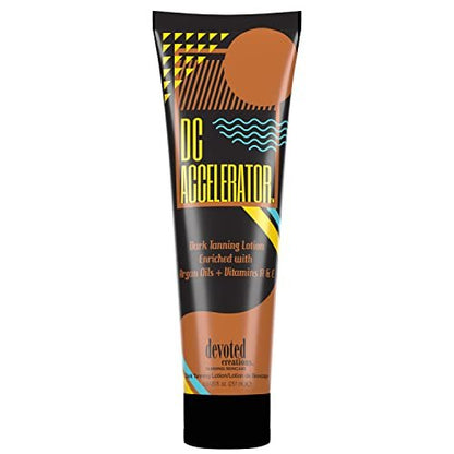 Devoted Creations DC Accelerator Dark Tanning Lotion – 8.5 oz | Premium Bronzer & Self Tanner Avelisse