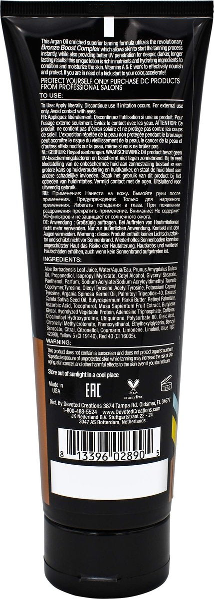 Devoted Creations DC Accelerator Dark Tanning Lotion – 8.5 oz | Premium Bronzer & Self Tanner Avelisse
