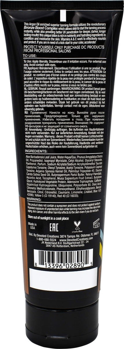 Devoted Creations DC Accelerator Dark Tanning Lotion – 8.5 oz | Premium Bronzer & Self Tanner Avelisse