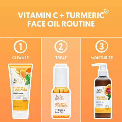 By Nature Hydrating Face Oil with Vitamin C, Turmeric & Plant Squalane - Nourishing Face Oil for Radiant Vitality & Healthy Glow, 1 Fl Oz Avelisse