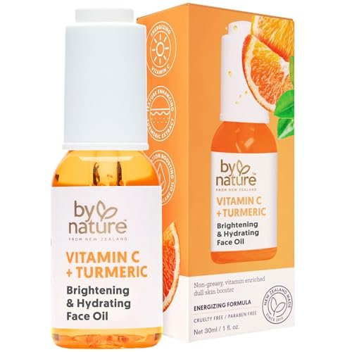 By Nature Hydrating Face Oil with Vitamin C, Turmeric & Plant Squalane - Nourishing Face Oil for Radiant Vitality & Healthy Glow, 1 Fl Oz Avelisse