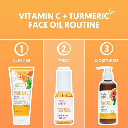 By Nature Hydrating Face Oil with Vitamin C, Turmeric & Plant Squalane - Nourishing Face Oil for Radiant Vitality & Healthy Glow, 1 Fl Oz Avelisse