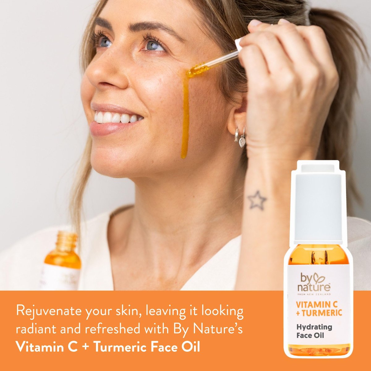 By Nature Hydrating Face Oil with Vitamin C, Turmeric & Plant Squalane - Nourishing Face Oil for Radiant Vitality & Healthy Glow, 1 Fl Oz Avelisse