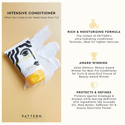 PATTERN Beauty Intensive Conditioner - Deep Hydration for Curly Hair 3c-4c, 13 Fl Oz Avelisse