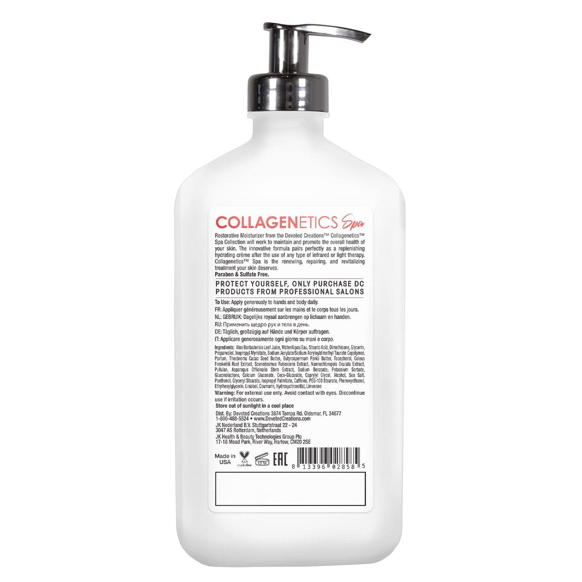 Devoted Creations Collagenetics Spa Restorative Moisturizer - 18.25 oz | Deep Hydration & Skin Repair Avelisse