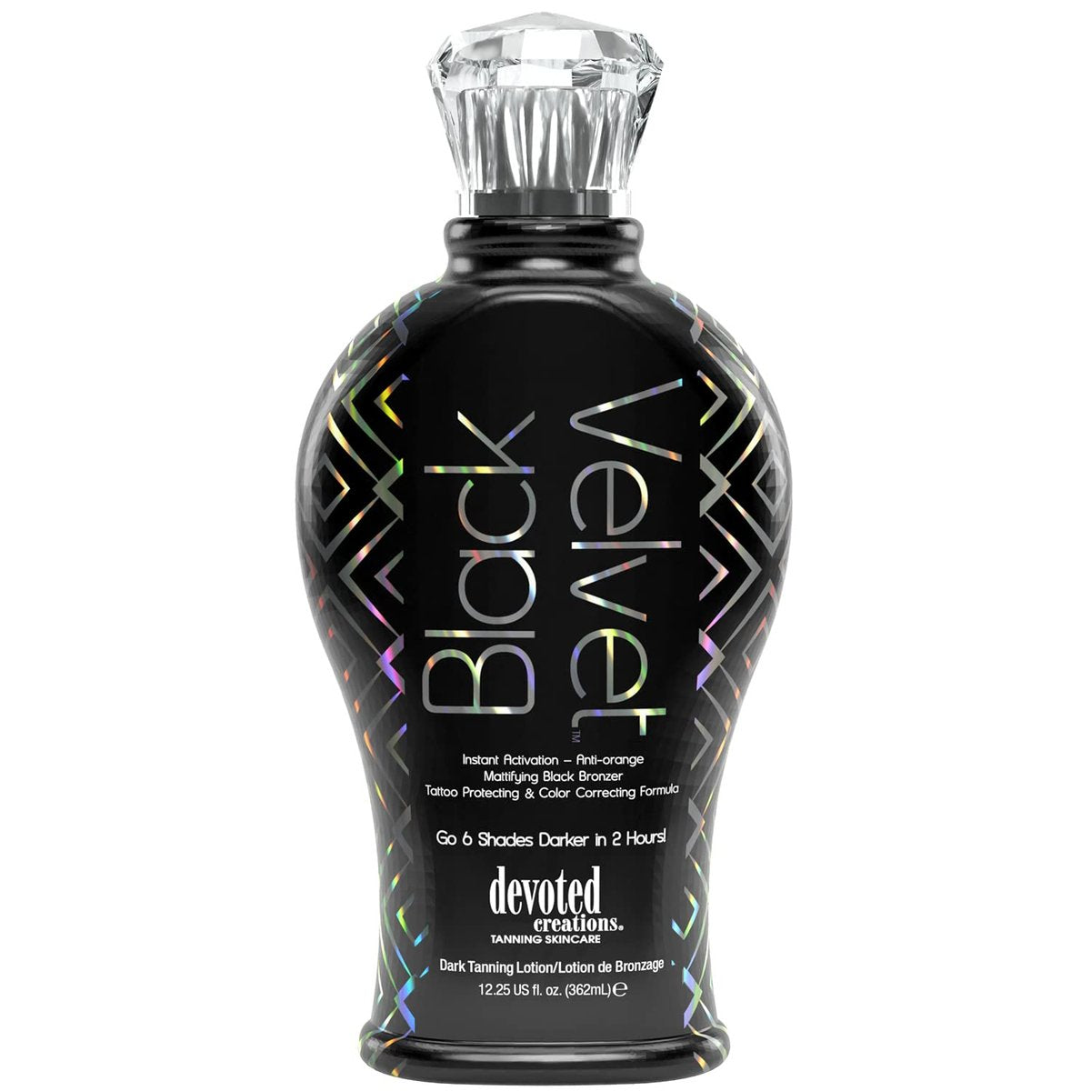 Devoted Creations Black Velvet Anti-Orange Mattifying Black Bronzer Tanning Lotion - 12.25 oz Avelisse