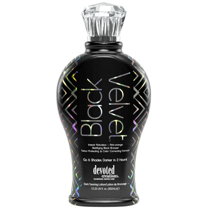 Devoted Creations Black Velvet Anti-Orange Mattifying Black Bronzer Tanning Lotion - 12.25 oz Avelisse