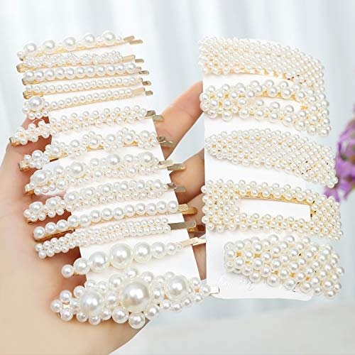 18 Pcs Pearl Hair Clips - Large Fashion Barrette for Women & Girls | LAXIZAR - görsel 4