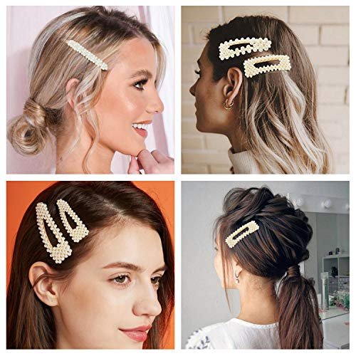 18 Pcs Pearl Hair Clips - Large Fashion Barrette for Women & Girls | LAXIZAR - görsel 14