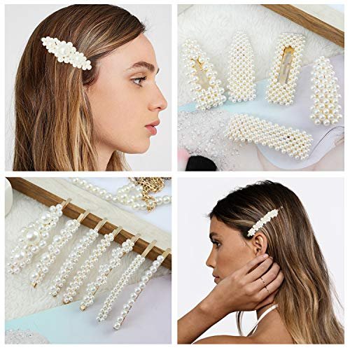18 Pcs Pearl Hair Clips - Large Fashion Barrette for Women & Girls | LAXIZAR - görsel 12