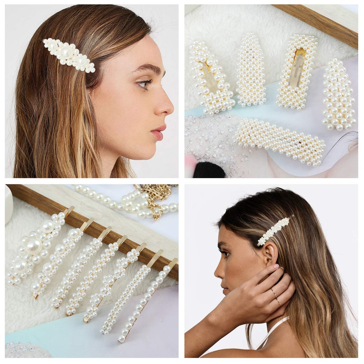 18 Pcs Pearl Hair Clips - Large Fashion Barrette for Women & Girls | LAXIZAR - görsel 11