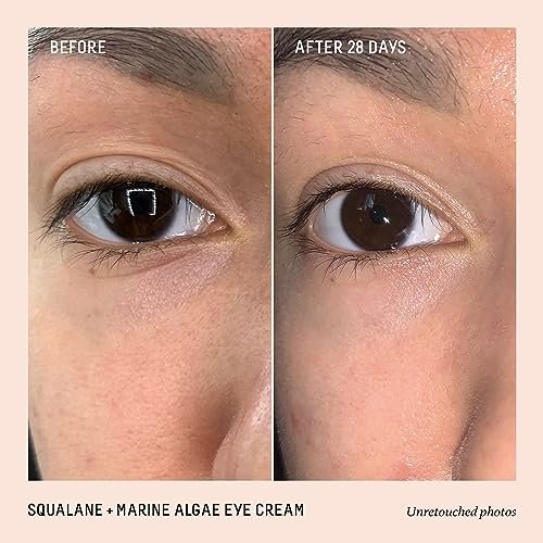 BIOSSANCE Squalane and Marine Algae Eye Cream - Anti-Aging Eye Cream for Fine Lines, Wrinkles, and Puffiness - Hydrating & Lifting Formula with Hyaluronic Acid and Paracress Extract - 0.5 oz Avelisse