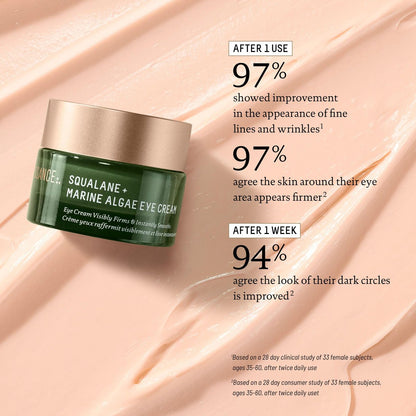 BIOSSANCE Squalane and Marine Algae Eye Cream - Anti-Aging Eye Cream for Fine Lines, Wrinkles, and Puffiness - Hydrating & Lifting Formula with Hyaluronic Acid and Paracress Extract - 0.5 oz Avelisse