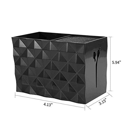 JIAKAI Professional Salon Scissors Box – Black Acrylic Shears Case for Stylist Scissors Rack Holder & Hairdressing Combs Clips Storage - görsel 4