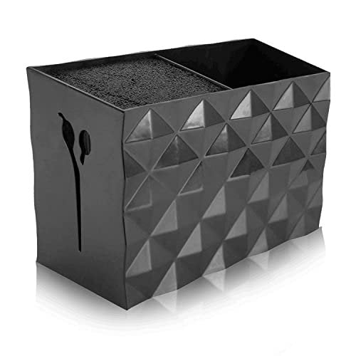 JIAKAI Professional Salon Scissors Box – Black Acrylic Shears Case for Stylist Scissors Rack Holder & Hairdressing Combs Clips Storage - görsel 2