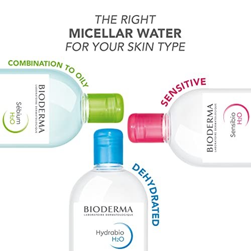 Bioderma Hydrabio DUO H2O Micellar Water - Makeup Remover & Cleanser for Dehydrated Sensitive Skin, 33.4 Fl Oz Avelisse
