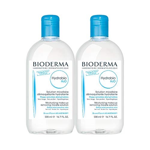 Bioderma Hydrabio DUO H2O Micellar Water - Makeup Remover & Cleanser for Dehydrated Sensitive Skin, 33.4 Fl Oz Avelisse