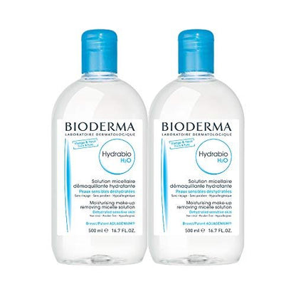 Bioderma Hydrabio DUO H2O Micellar Water - Makeup Remover & Cleanser for Dehydrated Sensitive Skin, 33.4 Fl Oz Avelisse