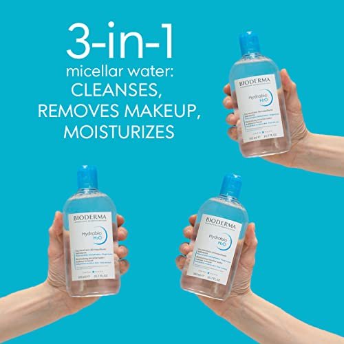Bioderma Hydrabio DUO H2O Micellar Water - Makeup Remover & Cleanser for Dehydrated Sensitive Skin, 33.4 Fl Oz Avelisse