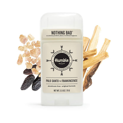 Humble Aluminum-Free Deodorant for Women & Men, Palo Santo & Frankincense - Clean & Fresh Natural Deodorant Stick with Essential Oils for Long-Lasting Odor Control - Full & Travel 2 Piece Set Avelisse