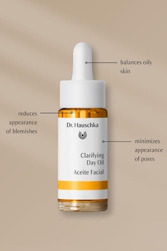 Dr. Hauschka Clarifying Day Oil, 0.6 Fl Oz – Balancing Facial Oil for Combination & Oily Skin Avelisse