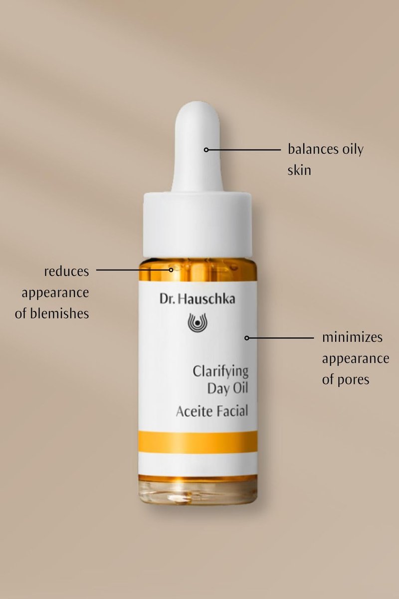 Dr. Hauschka Clarifying Day Oil, 0.6 Fl Oz – Balancing Facial Oil for Combination & Oily Skin Avelisse