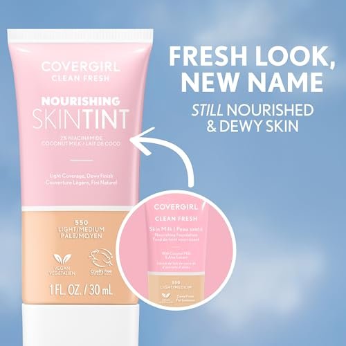 COVERGIRL Clean Fresh Skin Milk Foundation - Light 540 - 1 Fl Oz - görsel 9