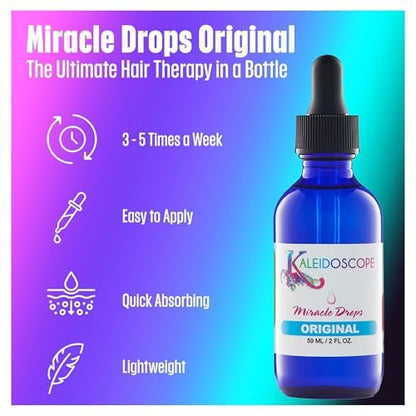 Kaleidoscope Miracle Drops - Quick Absorbing Hair Oil for Dry Scalp & Hair Growth - 2oz
