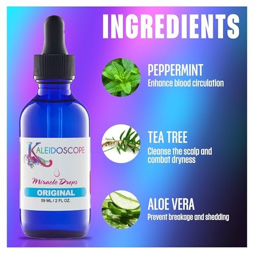 Kaleidoscope Miracle Drops - Quick Absorbing Hair Oil for Dry Scalp & Hair Growth - 2oz - görsel 12