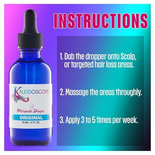 Kaleidoscope Miracle Drops - Quick Absorbing Hair Oil for Dry Scalp & Hair Growth - 2oz - görsel 4